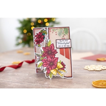 Preview: GEMINI Stamp & Die Stempel und Stanzschablone Festive Poinsetta