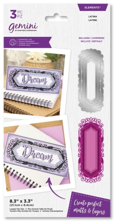 Gemini Slimline Advanced Nesting Latina Elements Dies Stanzschablonen