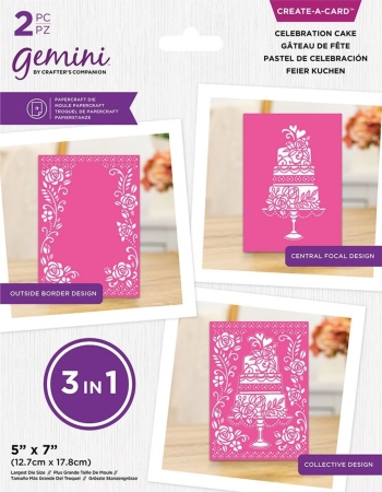 Gemini 3-in1 Create a Card Dies Stanzschablonen Celebration Cake