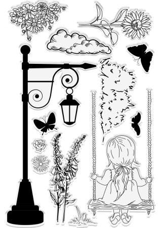 Preview: Gemini 3D Scene Builder Stamp & Die Stempel und Stanzschablone Simple Pleasures