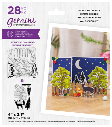 Gemini 3D Scene Builder Stamp & Die Stempel und Stanzschablone Woodland Beauty