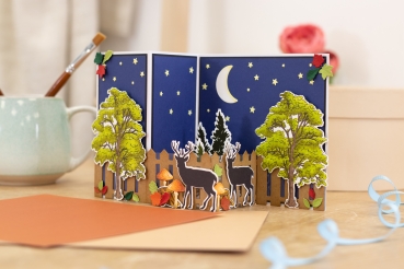 Gemini 3D Scene Builder Stamp & Die Stempel und Stanzschablone Woodland Beauty