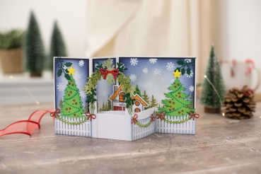 Preview: Gemini Christmas 3D Scene Builder Stamp & Die Stempel und Stanzschablone Christmas Cottage