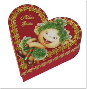 Reddy Cards Geschenkschachtel "Herzform" 100 x 95 x 35 mm 5 Stück