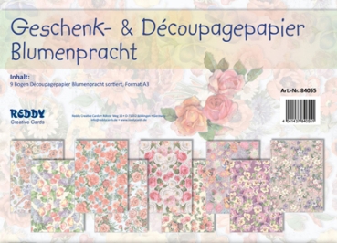 Reddy Cards Geschenk- und Decoupagepapier Blumenpracht