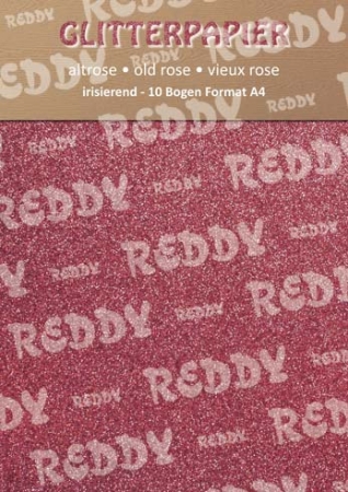 Reddy Cards Glitterpapier irisierend A4 altrosa