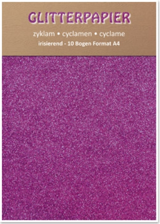 Reddy Cards Glitterpapier irisierend A4 zyklam