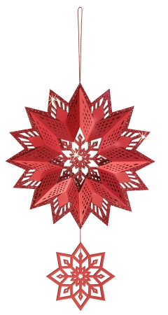 Preview: URSUS 3D Glittersterne Estelle rot