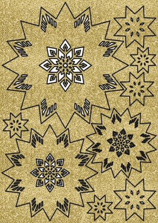 Preview: URSUS 3D Glittersterne Estelle gold