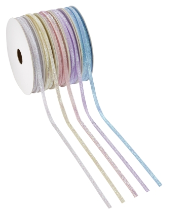 Glitzer-Borte 5 mm pro Meter weiss