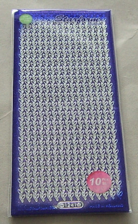 Le Suh Glitzer / Flitter Blätter Violett / Silber