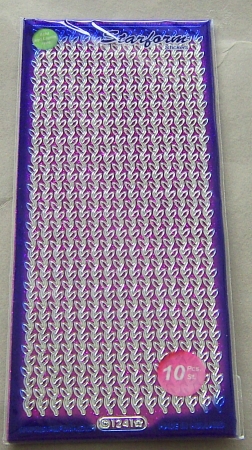 Le Suh Glitzer / Flitter Blätter Purple / Silber