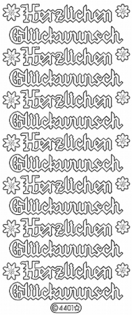 Preview: Le Suh Glitzer / Flitter Herzlichen Glückwunsch Gold