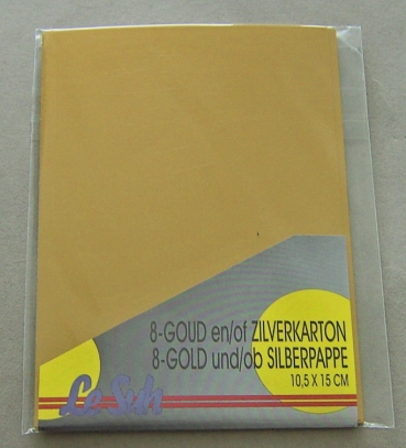 Le Suh Goldkarton pro Stück matt 10,5 x 15 cm