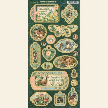 Graphic 45 Woodland Friends Chipboard