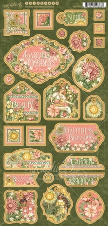 Graphic 45 Garden Goddess Chipboard