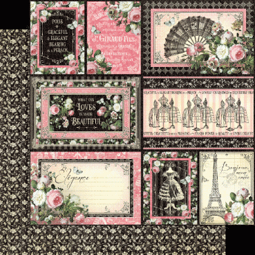 Preview: Graphic 45 Elegance 8 x 8 Inch Paper Pad