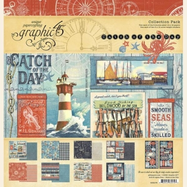 Graphic 45 Catch of the Day 12 x 12 inch  Collection Pack