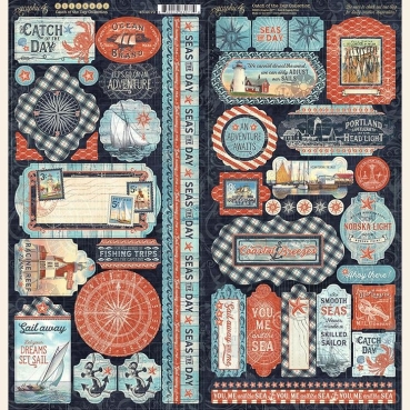 Preview: Graphic 45 Catch of the Day 12 x 12 inch  Collection Pack