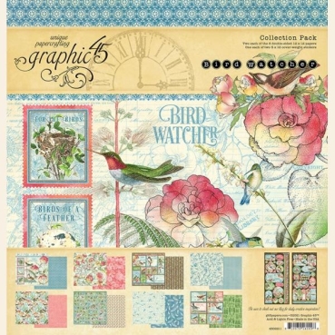 Graphic 45 Bird Watcher 12 x 12 Inch Collection Pad