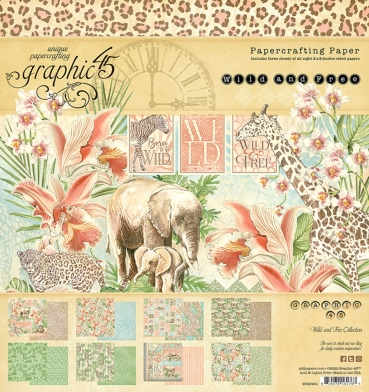 Graphic 45 Wild & Free 8 x 8 Inch Paper Pad