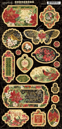 Graphic 45 Warm Wishes Chipboard