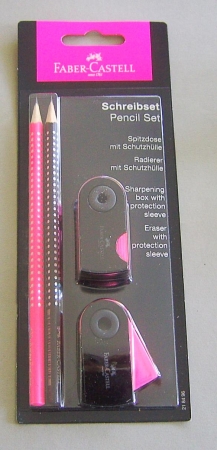 Faber Castell Bleistiftset GRIP SPARKLE pink