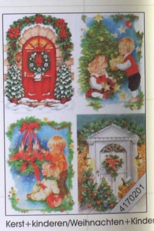Le Suh 3 D Bogen im Format 50 x 70 cm Weihnachtstür + Kinder