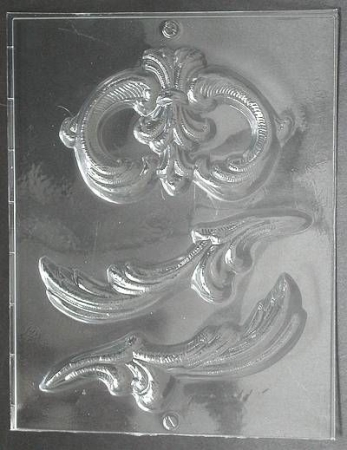 Reliefform Ornament 3-teilig 8 bis 16 cm