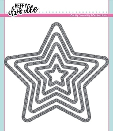 Heffy Doodle Stitched Stars Dies Stanzschablonen