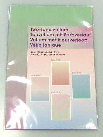 Vellum mit Farbverlauf 12 Stück