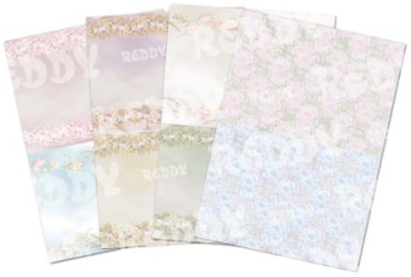 Reddy Cards 2 Hintergründe A5, Blumen, 4 Bögen
