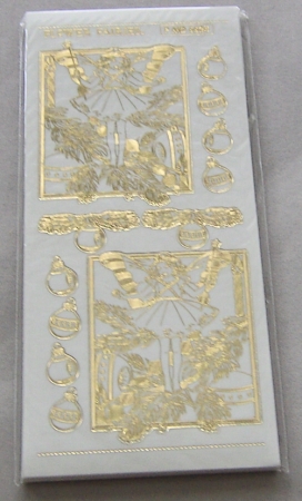MD Sticker transparent Flower Fairies Christmas Tree gold