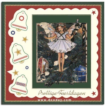 Preview: MD Sticker transparent Flower Fairies Christmas Tree gold