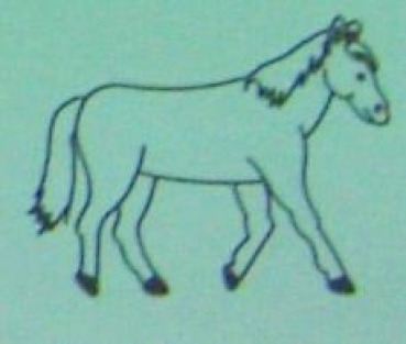 Doppelseitiger Stempel Horse