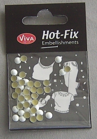 VIVA Decor Hot Fix Steine "rund, perlmutt" 5 mm
