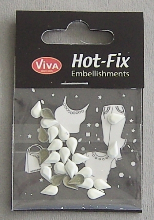VIVA Decor Hot Fix Steine "Tropfen, perlmutt" 5 x 8 mm