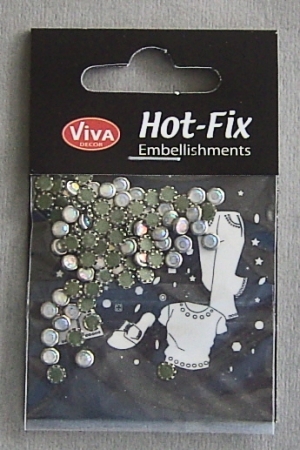 VIVA Decor Hot Fix Steine "transparent irisierend silber-eingefaßt" 4 mm