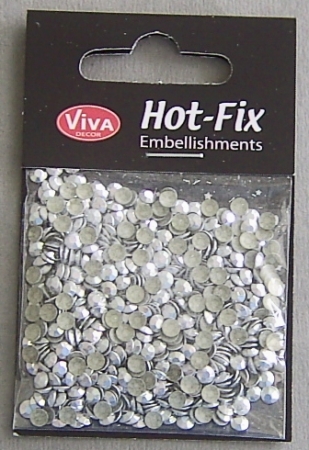 VIVA Decor Hot Fix Steine "Octagon Metallic" silber 4 mm