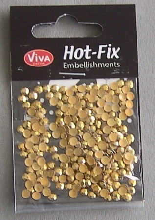 VIVA Decor Hot Fix Steine "Octagon Metallic" gold 4 mm