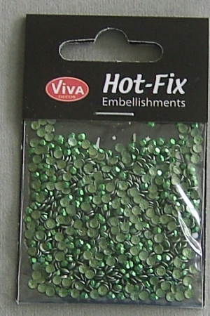 VIVA Decor Hot Fix Steine "Octagon Metallic" grün 3 mm