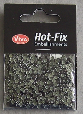 VIVA Decor Hot Fix Steine "Octagon Metallic" schwarz 3 mm
