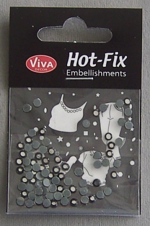 VIVA Decor Hot Fix Steine "rund, schwarz" 4 mm
