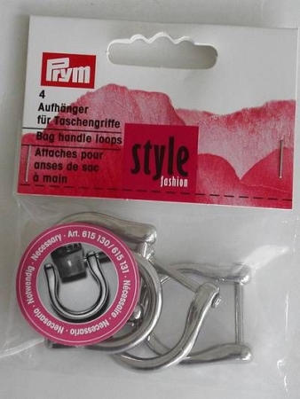 4 Prym Aufhänger silberfarben