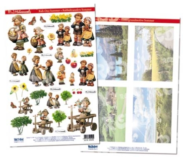 Reddy Cards Rubbel-Transfers und Hintergrundbogen M.I. Hummel Sommer