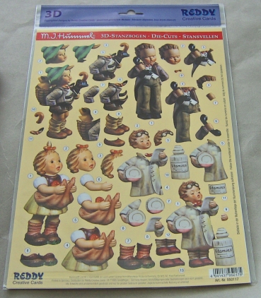 Preview: Reddy Cards 3D-Bogen Hummel Stanzbogenset "Glückskauf",..