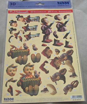 Preview: Reddy Cards 3D-Bogen Hummel Stanzbogenset "Ständchen",..