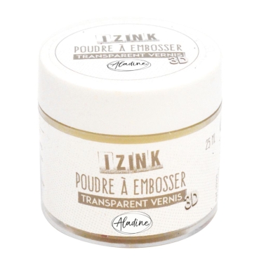 IZINK Embossingpuder mit Lackeffekt transparent