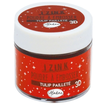 IZINK Embossingpuder mit Pailletten tulip
