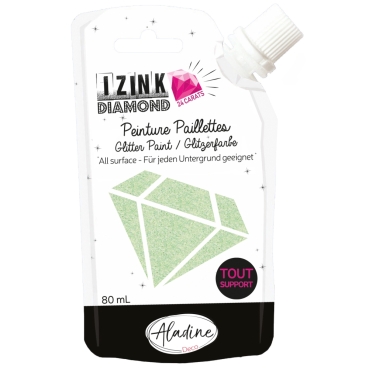 IZINK Diamond Glitzerfarbe 24 Karat grün pastell
